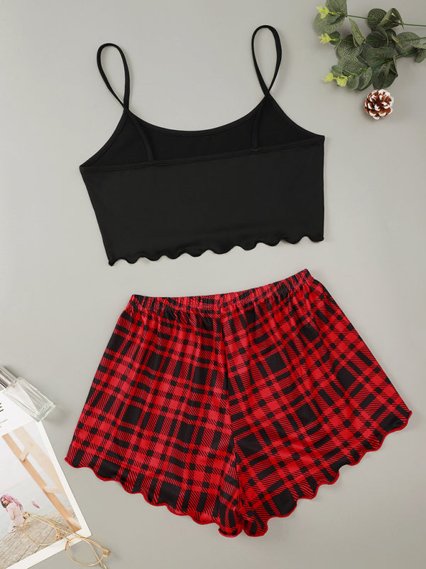 Ensemble Maison Débardeur HONEY et Short Carreaux Femme