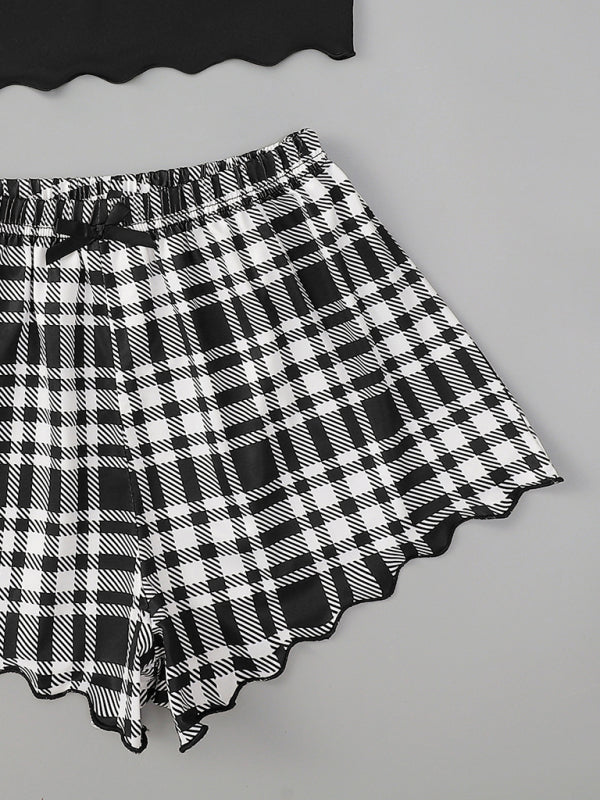 Ensemble Maison Débardeur HONEY et Short Carreaux Femme