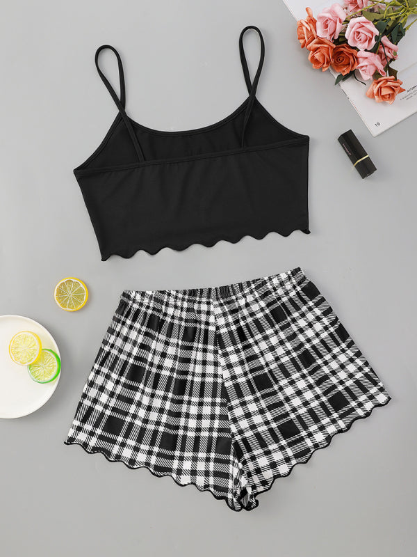 Ensemble Maison Débardeur HONEY et Short Carreaux Femme