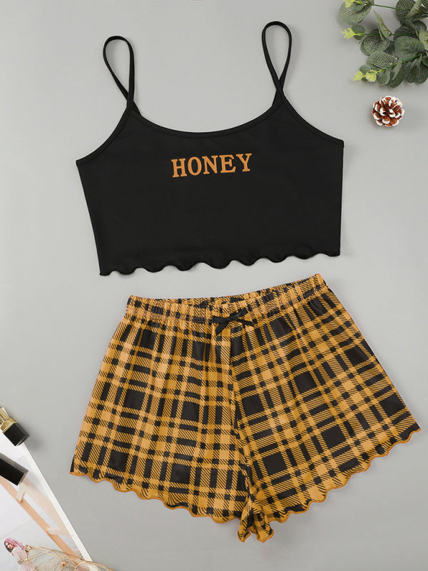 Ensemble Maison Débardeur HONEY et Short Carreaux Femme