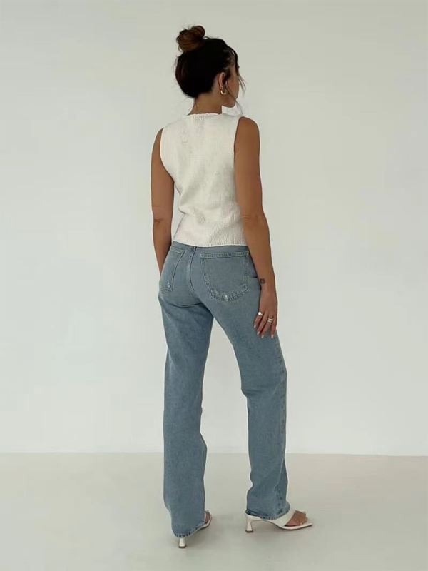 Gilet Sans Manches en Laine Tressée Tendance et Confortable