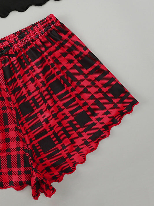 Ensemble Maison Débardeur HONEY et Short Carreaux Femme