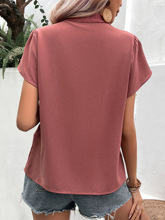 Pull Femme Col V Rouge Tendance