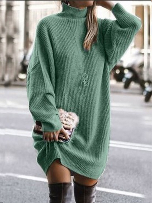 Robe pull décontractée pour femmes, nouvelle collection, manches longues, longueur mi-mollet, coupe ample